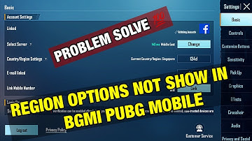 region option not showing in pubg | region change problem pubg | region options not showing in bgmi