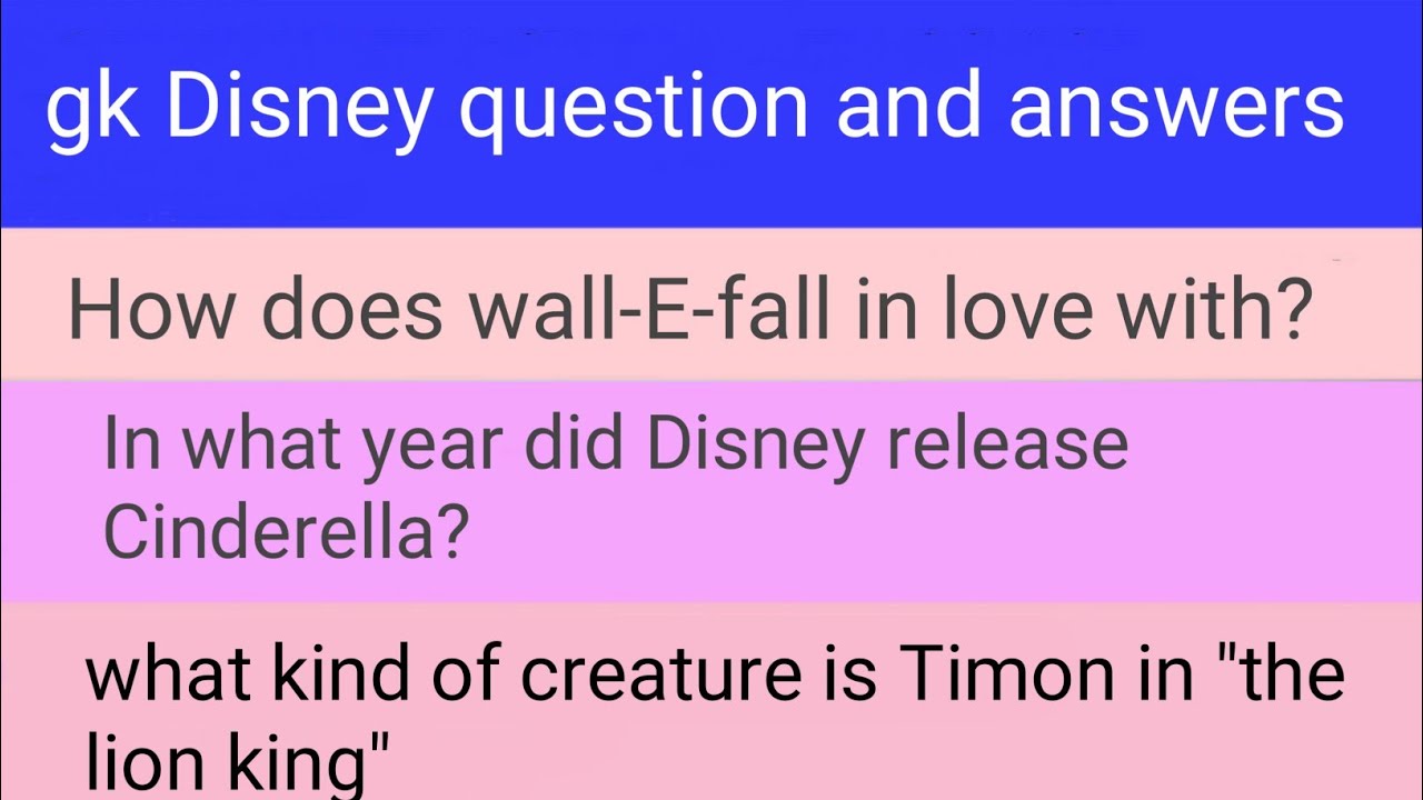 Why Disney is famous? Disney trivia quiz! 50+ question and answers ...