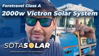 Foretravel Class A Victron Solar System Install 2000w Solar 1200ah Battery