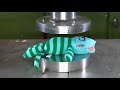 Cute Doll VS Hydraulic presss #viralvideos #trendingnow #satisfying #blenderanimation #blender