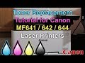 Canon MFP644cdw Laser Printer Toner Replacement Tutorial