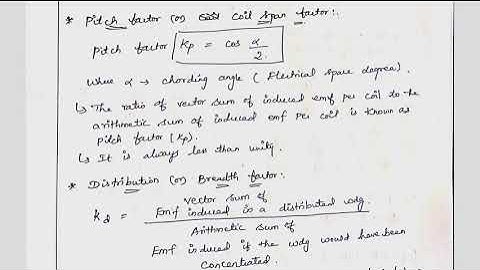 EMF Equation of the Synchronous Generator / Alternator