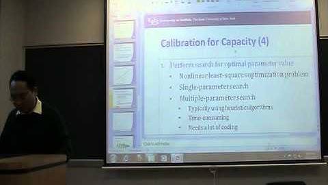 (4/5) Lecture 11: Calibration (Traffic Simulation Class by Shan Huang)