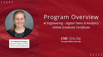 CMU Online Graduate Certificate in AI Engineering - Digital Twins & Analytics Program Overview