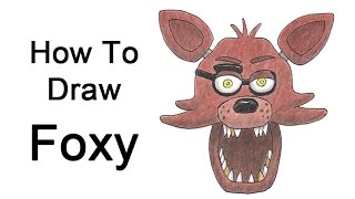 How to Draw Foxy from Five Nights at Freddy's - Really Easy