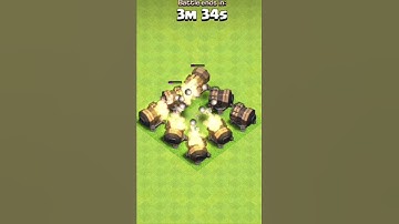 Deadly MAX Giant Cannon Base Vs All MAX Ground Dark Elixir Troops in COC #shorts #coc #cocshorts