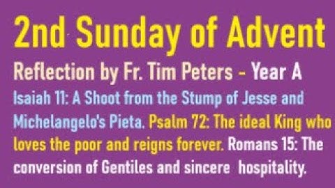 2nd Sunday of Advent: Sunday Readings Explained, Year A, Fr. Tim Peters