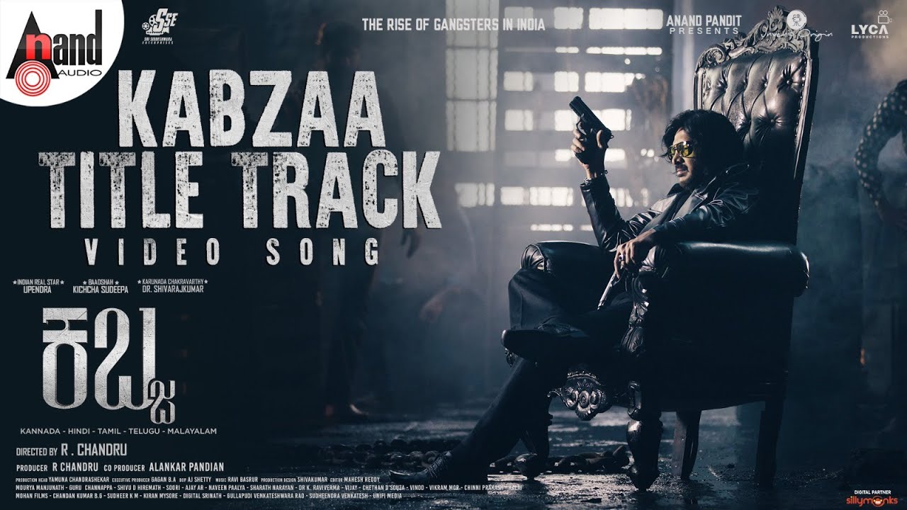 Kabzaa Title Track 4K Video Song  Upendra  Shivarajkumar  Sudeepa Shriya RChandru Ravi Basrur