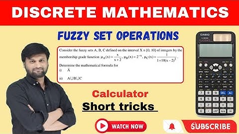 Fuzzy set Relation Operations|Complement| Union |Discrete Mathematics| Short tricks