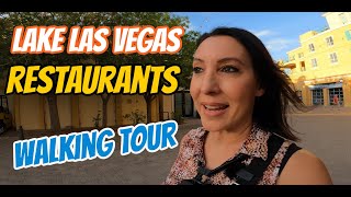 Lake Las Vegas The Village Restaurants!  4k Walking Tour in Henderson Nevada