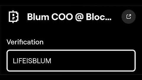 Blum COO @ Blockchain Life Blum Video Code |Blum COO Blockchain life Blum Today Verification Keyword