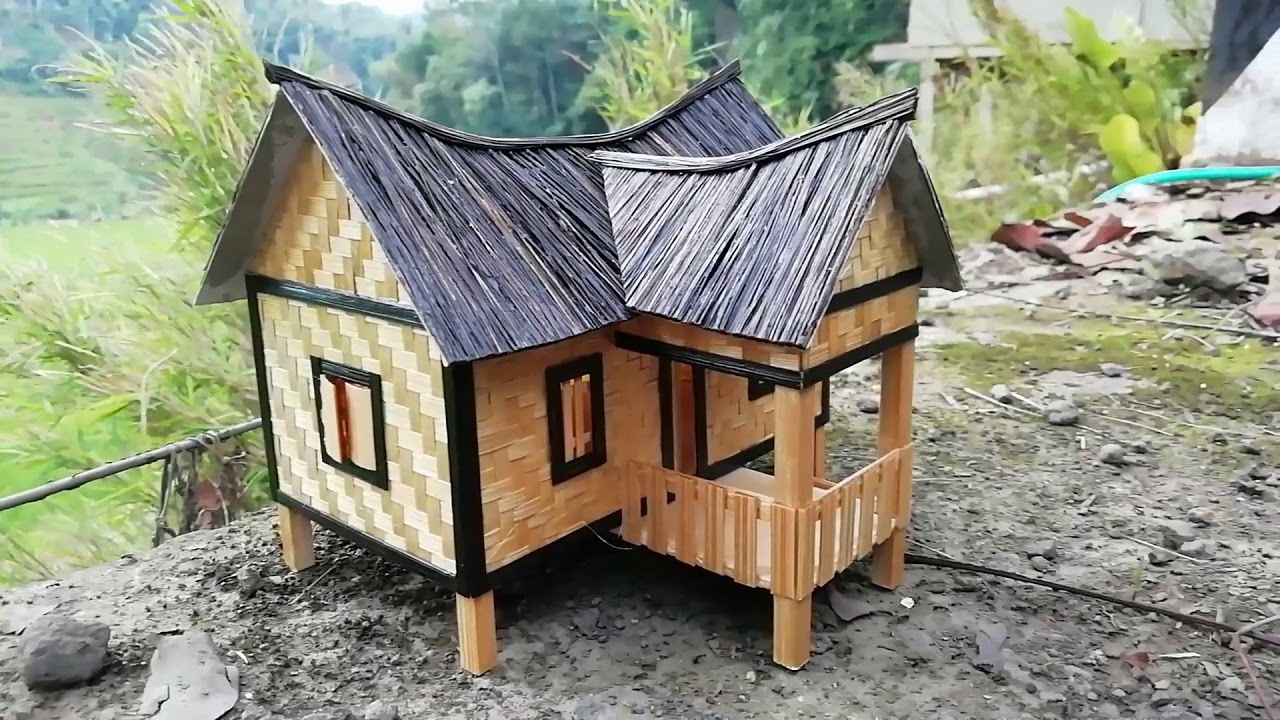  Cara Membuat Miniatur Rumah Dari Bambu Yang Mudah  