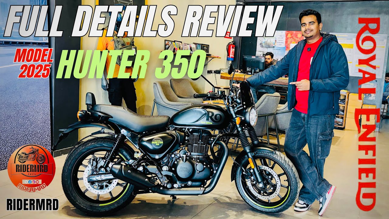 New Royal Enfield Hunter 350 Graphite Grey Colour 2025 to 2026 Full ...