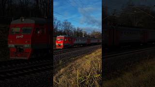 ЭТ2М-047 на перегоне Колпино – Саблино #поезда #train #ржд #жд #ожд #электричка #спб #железнаядорога