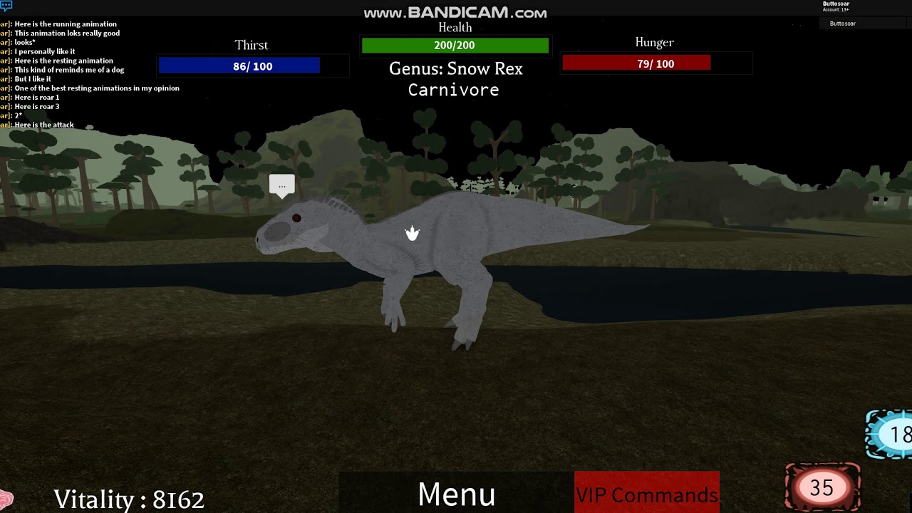 Reviewing The Snow Rex In Dinos World Dinos World Roblox - ar2 showcase roblox