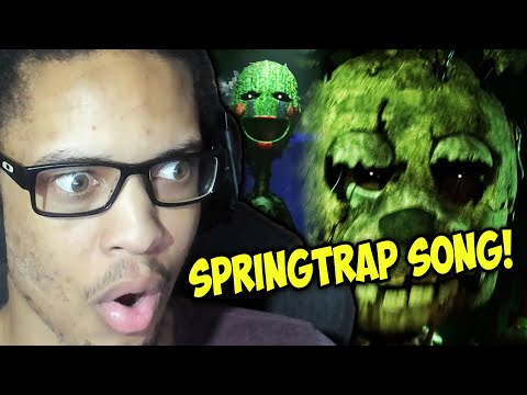 FNAF SPRINGTRAP SONG "BURY ME IN METAL" LYRIC VIDEO REACTION