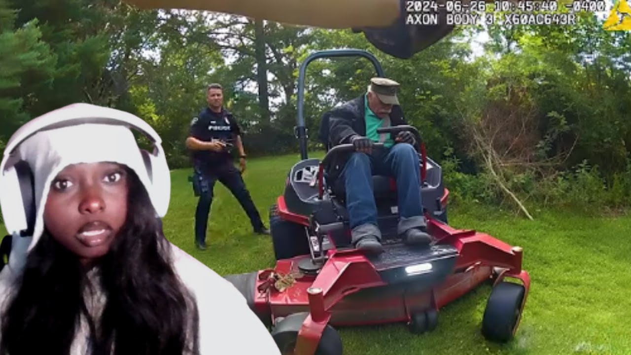Senior Citizen Flees Police on His Lawnmower | REACTION