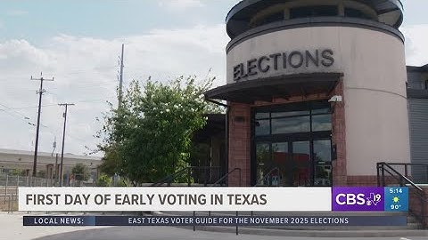 First day of early voting begins in Texas for Nov. 4 election
