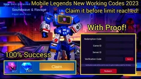 ML Redeem Code March 27, 2023 - 100% Success with Proof | Claim your New MLBB Redemption Code