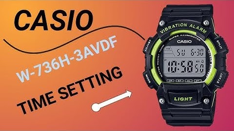 Casio Time Adjusting W-736H-3AVDF Time | Date | Stopwatch | Alarm @timewatchdc