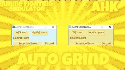 Roblox Anime Fighting Simulator - AHK Script (Auto Run,Auto Jump)
