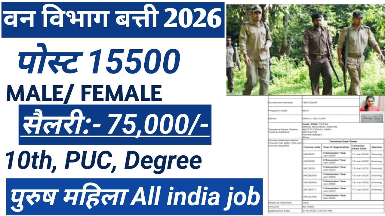 Raj jobs hindi |Forest guard