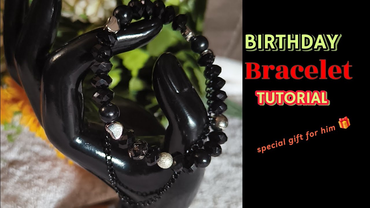 Make This For Him|Beaded bracelet tutorial with Cup chain