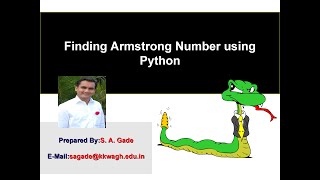 Finding Armstrong Numbers using Python Programming
