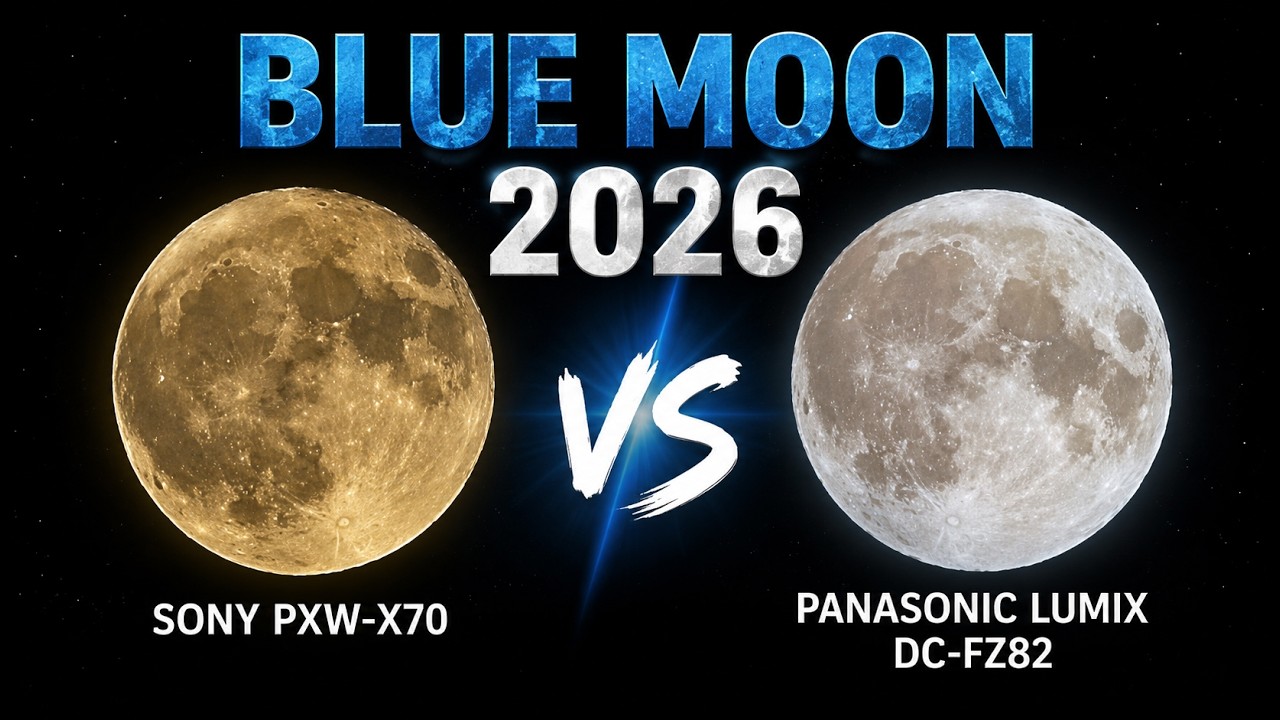 Blue Moon 2026 / Sony PXW X70 vs Panasonic Lumix DC-FZ82 - YouTube