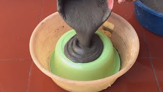 Cement craft ideas For Garden . Making Flower Pots From Cloth And Cement ( Easy And Beautiful)