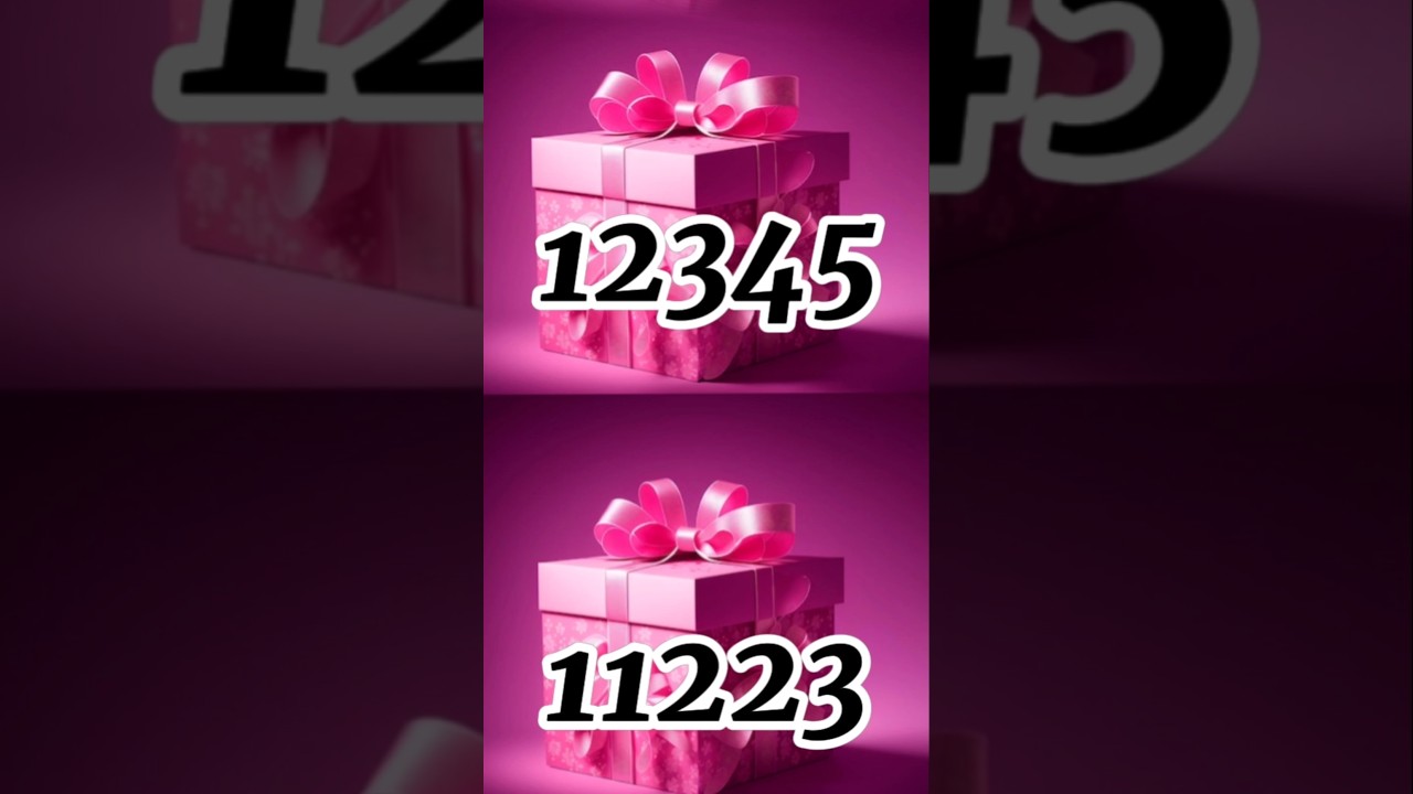Choose 12345 Vs 11223 Gift Box 🎁 
