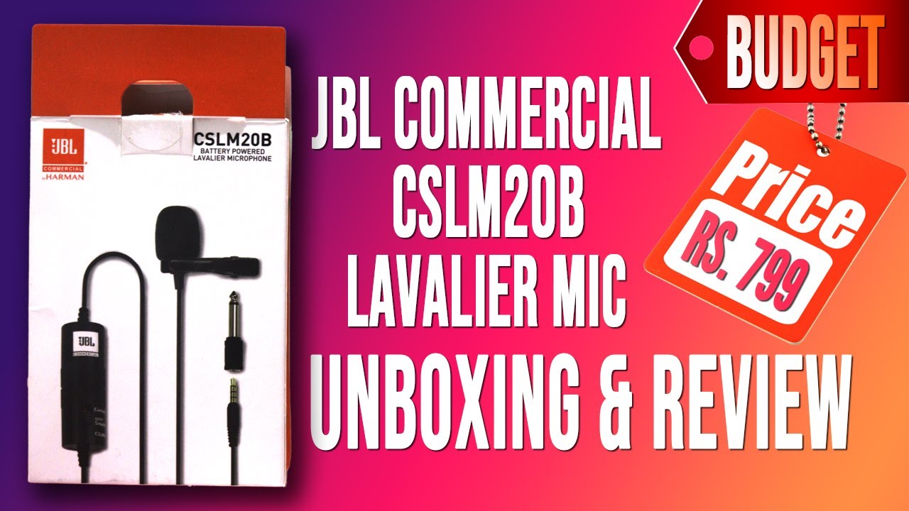 JBL COMMERCIAL LAVALIER MICROPHONE | CSLM20B | UNBOXING & REVIEW | BEST BUDGET MICROPHONE