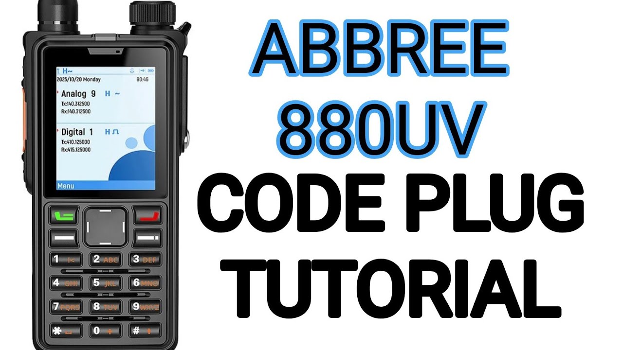 ABBREE 880UV DMR , Code Plug From Scratch - YouTube
