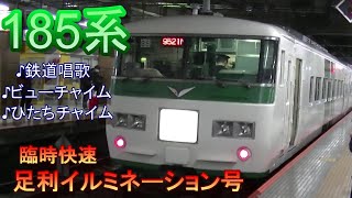 【185系】国鉄特急車両で行く足利フラワーパーク(足利イルミネーション号)