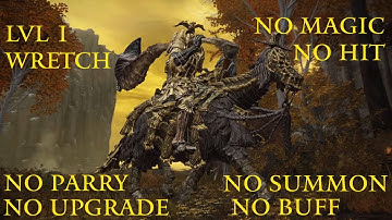 Draconic Tree Sentinel | ELDEN RING (Lvl. 1 Wretch - No Hit - No Upgrades - No Parry)