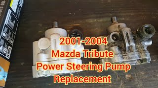How to replace 2001-2004 mazda tribute power steering pump 3.0l v6