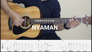 NYAMAN - Andmesh - Fingerstyle Guitar Cover - Tutorial TAB