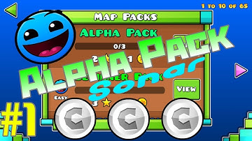 Geometry Dash - [Map Packs #1 - Alpha Pack] 1/3 Sonar 100% (all coins) - Dustik