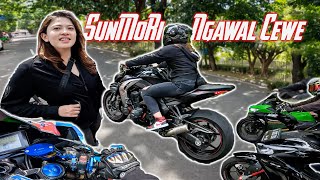 Takut tapi Ngakak!! Ngawal Cewe Bawa Moge 1000cc SunMoRi | CBR 1000