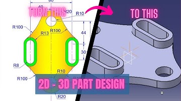 CATIA Design for Beginners Exercise 11 I Catia v5 tutorial exercise I Part Design I AUTOCAD