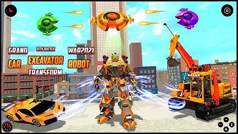 Grand Excavator Robot Car UFO Transform Game 2021 - Android Gameplay