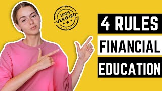 The 4 Rules Of Being Financially Independent | Financial Education