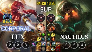 AXIZ Corporal Lux vs Nautilus Sup - KR Patch 10.20