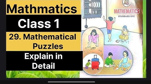  29. Mathematical Puzzles | class 1| Maths | new syllabus |new book |English semi english | 2025-26 