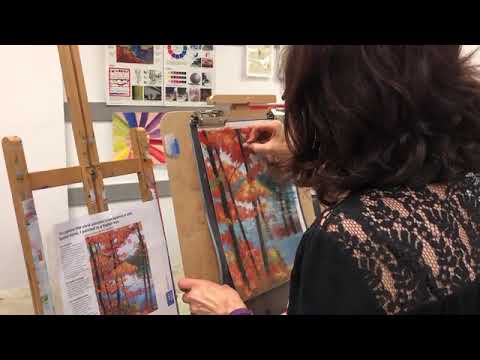 Artplusacademy adult student on action painting 2