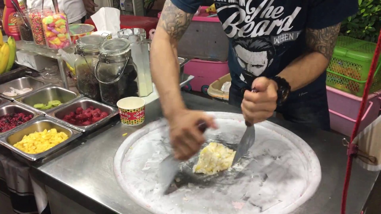 Жареное мороженое в тайланде Жареное мороженое в тайланде