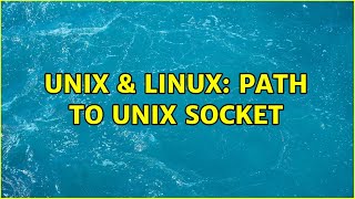 Unix & Linux: Path to unix socket