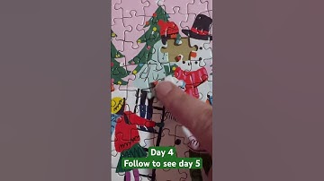Merry and bright 12 days of Christmas Day 4 jigsaw advent calendar #vlogmas #advent #snowman #snow