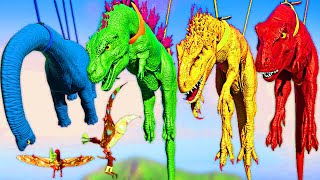 🔴Velociraptors Tyrannosaurus REX Mosasaurus DINOSAURS FIGHTING: EVOLUTION OF Jurassic World Dominion