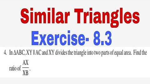 Similar Triangles  Exercise-8.3  4 problem